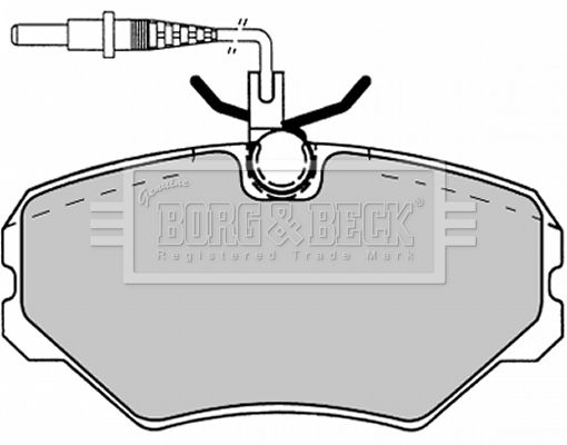 BORG & BECK Комплект тормозных колодок, дисковый тормоз BBP1137